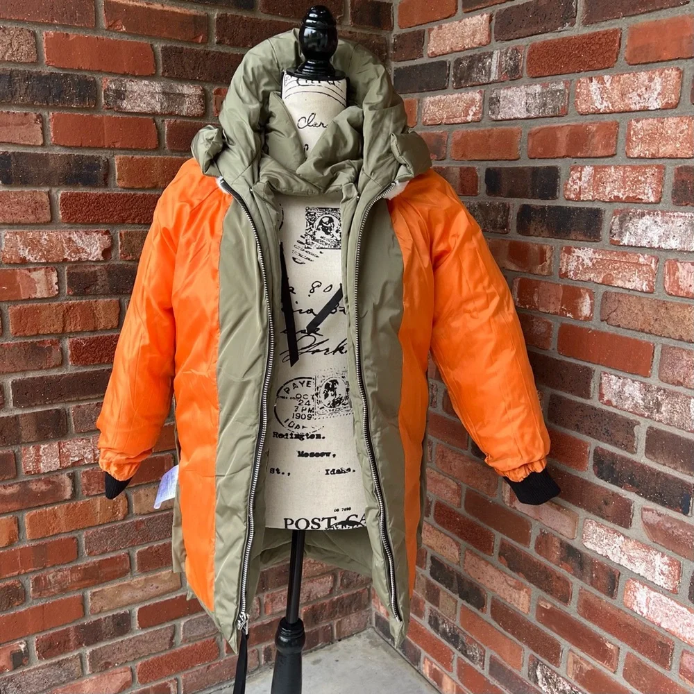 OROLAY THICKENED DOWN PUFFER COAT SIZE SMALL  NEW - Picture 6 of 16